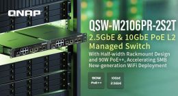 威联通（QNAP）推出半机架式 90 瓦 PoE++ 网管型交换机 QSW-M2106PR-2S2T