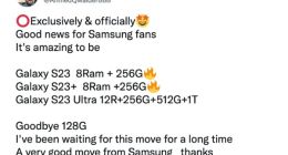 三星Galaxy S23系列参数曝光：最高支持12GB+1TB组合