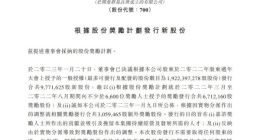 腾讯控股：根据股份奖励计划发行约977万股新股份