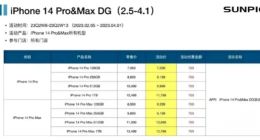 iPhone 14 Pro全系今日起降价700元 基本覆盖所有授权店