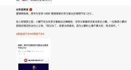 李想否认李文智任职理想汽车CFO 系CFO办公室负责人