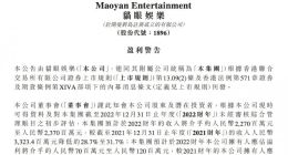猫眼娱乐：预计2022年净利润同比下降约67%至81%