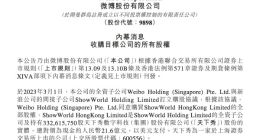 微博：拟斥资21.6亿元向新浪子公司收购天下秀部分股权