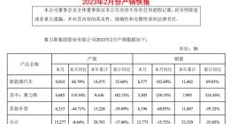 赛力斯：2月新能源汽车销量6577辆 同比增长103.69%