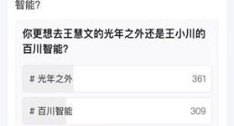 脉脉社区发起投票：王慧文的光年之外还是王小川的百川智能？