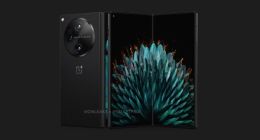 一加V Fold折叠屏手机外观首曝：横向折叠方案 后置哈苏三摄