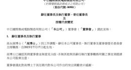 中芯国际：高永岗因工作调整辞任公司董事长