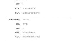 华为向姚安娜工作室转让商标