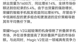 仅480万！荣耀第三季度海外手机出货量，与小米OPPO有较大差距
