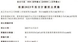 小米集团股份奖励812名雇员及服务供应商 价值超7亿港元