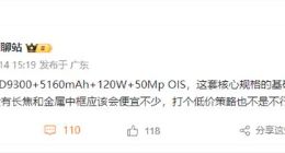 iQOO Neo9 Pro核心配置出炉：搭载天玑9300+1.5K柔性直屏