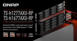 QNAP（威联通）推出全新TS-hx77AXU-RP系列ZFS NAS 搭载高性能AMD Ryzen 7000系列处理器