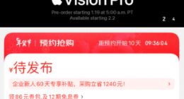 苹果Vision Pro头显上架京东国际 2月2日开始抢购