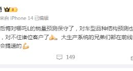 张勇：后悔对哪吒L的销量预测太过保守 将加快交付