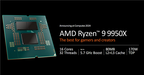 AMD Zen5锐龙9000系列正式发布:同频性能飙升16%!功耗骤降38%
