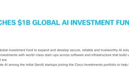 思科启动10亿美元AI基金，投资人工智能初创公司