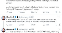 苹果iOS 18合作OpenAI惹怒马斯克：他们将出卖用户数据，考虑在公司禁止苹果设备