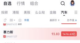 赛力斯市值首次超理想：跻身第一大新势力