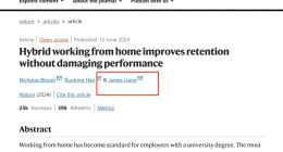 梁建章Nature论文水准遭质疑，携程已有部门疑似取消混合居家办公