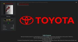 黑客手持240GB员工和客户信息，丰田回应称影响范围有限