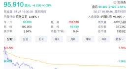 业绩不及预期 拼多多股价连续下跌 已跌破100美元