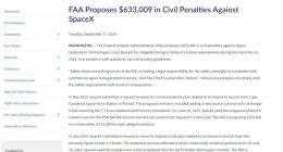 63.3万美元罚单引爆马斯克，SpaceX将对美国FAA提起诉讼