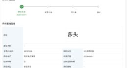 莎头商标遭抢注 莎头组合被申请注册商标