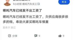 被传欠薪、裁员、IPO受阻，哪吒举步维艰