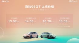 年轻人第一台纯电GT 比亚迪海豹06GT上市：13.68万元起