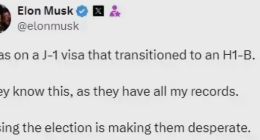 马斯克否认美国创业初期非法工作指控