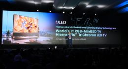海信发布全球首台116英寸RGB-Mini LED电视，色彩表现超越QD-OLED