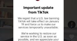 TikTok通知将对1.7亿美国用户暂停服务