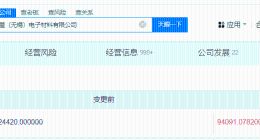 三星旗下电子材料公司增资至9.4亿 增幅285%