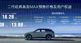 高阶智驾上车即搭载，二代哈弗枭龙MAX开启预售，预售价13.88万起