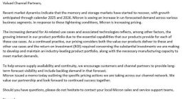 美光：市场复苏 内存、存储涨价势在必行