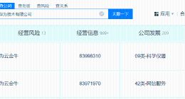 华为申请注册华为云金牛商标 华为申请注册华为云新商标