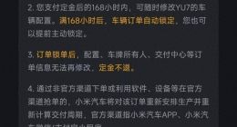 小米汽车预售夜遭遇系统BUG 准车主陷“锁单困局”