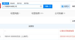 广汽零部件公司增资至约20.9亿 增幅约25%
