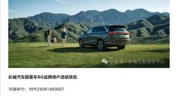 长城汽车超豪华BG品牌要来了 用户活动项目已公开招标