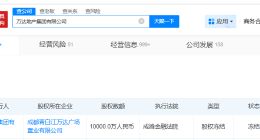 万达地产被冻结1亿股权 万达地产所持1亿股权被冻结
