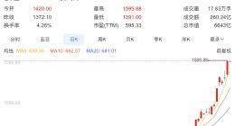 寒武纪发布股票交易风险提示 公司滚动市盈率为5117.75倍