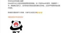 华为Mate 80系列将首发麒麟9030：标准版采用小直屏方案