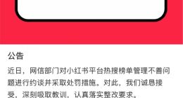小红书回应被查处：成立整改专项工作小组