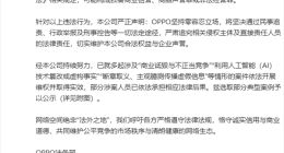 OPPO法务部严正声明：遭遇系统性商业诋毁，将依法追责到底