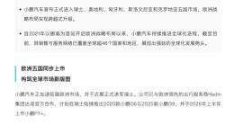 小鹏汽车宣布多款新车进入欧洲五国市场