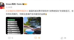 特斯拉陶琳：10年用车周期内 特斯拉维护成本最低