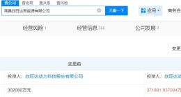 欣旺达南昌新能源公司增资至37亿 增幅约23%