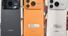 荣耀Power2真机照偷跑：横向大矩阵DECO+橙色机身 与iPhone 17 Pro一眼难辨