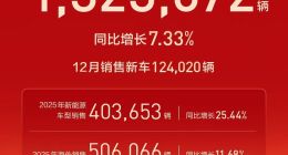 长城汽车2025年销量132.37万辆 同比增长7.33%