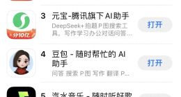 豆包春晚营销失利？苹果榜被阿福、元宝反超